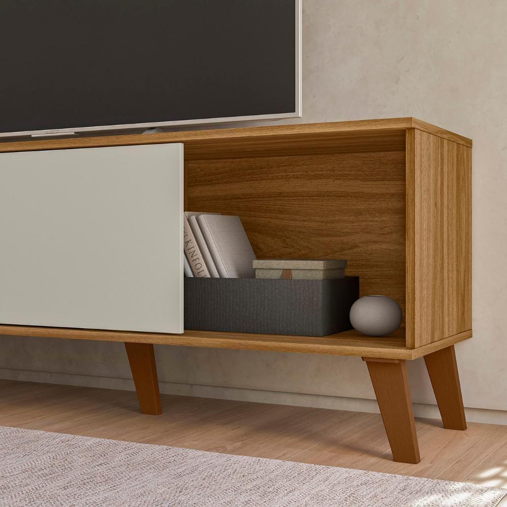 Rack Bancada Para TV 75 Polegadas 180cm Sia Nature Off White Z49 - Mpozenato - 8