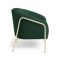 Poltrona Sala Industrial Alta Champanhe Stella Bouclê D03 - D'rossi Cor Verde - 5