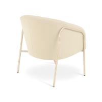 Poltrona Sala Industrial Alta Champanhe Stella Suede D03 - D'rossi Cor Bege - 6