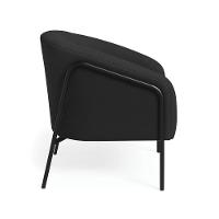 Poltrona Sala Industrial Alta Preto Kit 2 Stella Suede D03 - D'rossi Cor Preto - 6