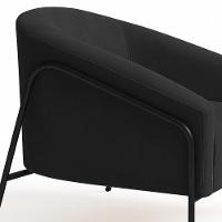 Poltrona Sala Industrial Alta Preto Kit 2 Stella Suede D03 - D'rossi Cor Preto - 8