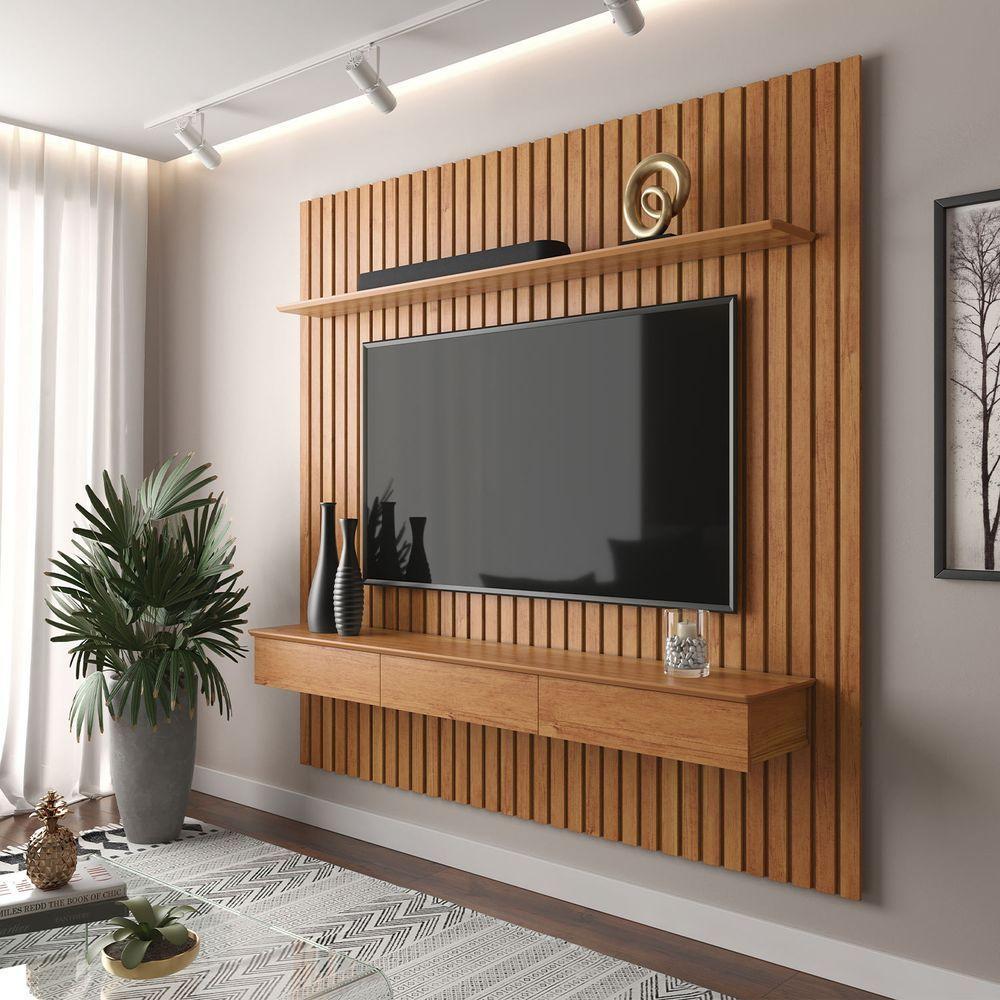 Home Ripado Antares 1.4 Com Gavetas Para Tv Até 55 Polegadas Cinamomo - 2