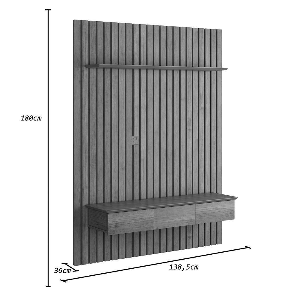 Home Ripado Antares 1.4 Com Gavetas Para Tv Até 55 Polegadas Cinamomo - 6