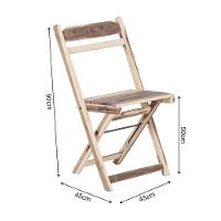 Kit 8 Cadeiras Dobrável Madeira Maciça Ypê Perfeita Para Ambientes Externos E Cobertos Natural - 4