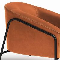 Poltrona Sala Industrial Alta Dourado Stella Sintético Pu Nozes D03 - D'rossi - 7