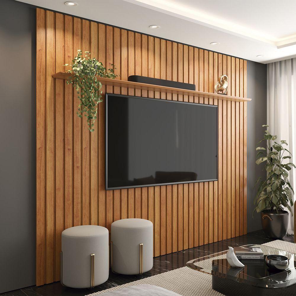 Painel Ripado Supremo 1.8 Para Tv Até 75 Polegadas Cinamomo - 2