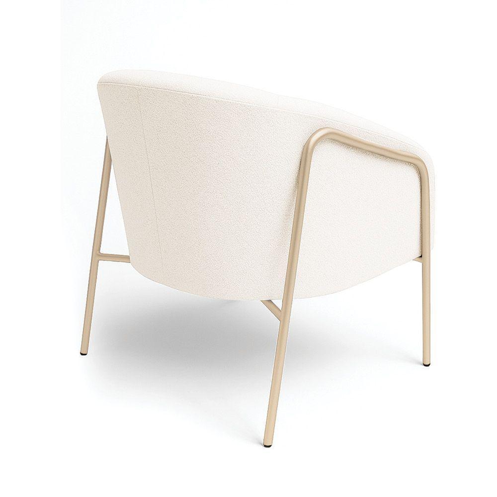 Poltrona Sala Industrial Alta Champanhe Stella Bouclê Off White D03 - D'rossi - 2