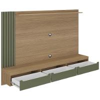 Painel TV 75 Polegadas E Bancada Suspensa Vale Carvalho Menta A09 - Mpozenato - 5