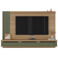 Painel TV 75 Polegadas E Bancada Suspensa Vale Carvalho Menta A09 - Mpozenato - 6