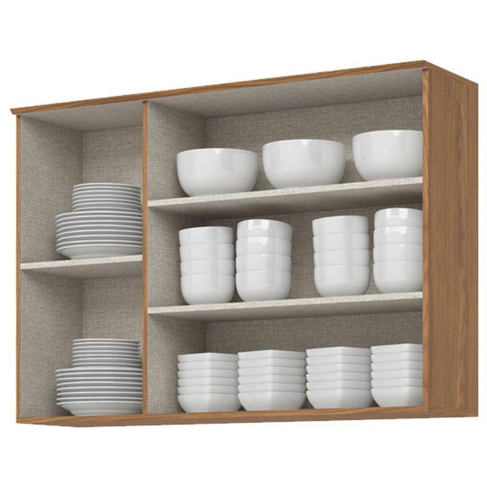 Armário Aéreo 3 Portas 120 Cm Ambiente Requinte Nature - Henn - 3