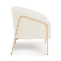 Poltrona Sala Industrial Alta Champanhe Stella Sintético Pu Bege D03 - D'rossi - 5