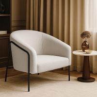 Poltrona Sala Industrial Alta Preto Stella Bouclê D03 - D'rossi Cor Cinza - 1