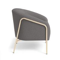 Poltrona Sala Industrial Alta Champanhe Kit 2 Stella Bouclê D03 - D'rossi Cor Grafite