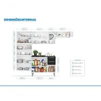 Cozinha Completa Branca E Preta Em Aço 4 Peças Luce Com 5 Vidros - 2