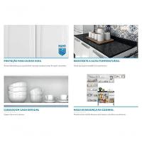 Cozinha Completa Branca E Preta Em Aço 4 Peças Luce Com 5 Vidros - 3