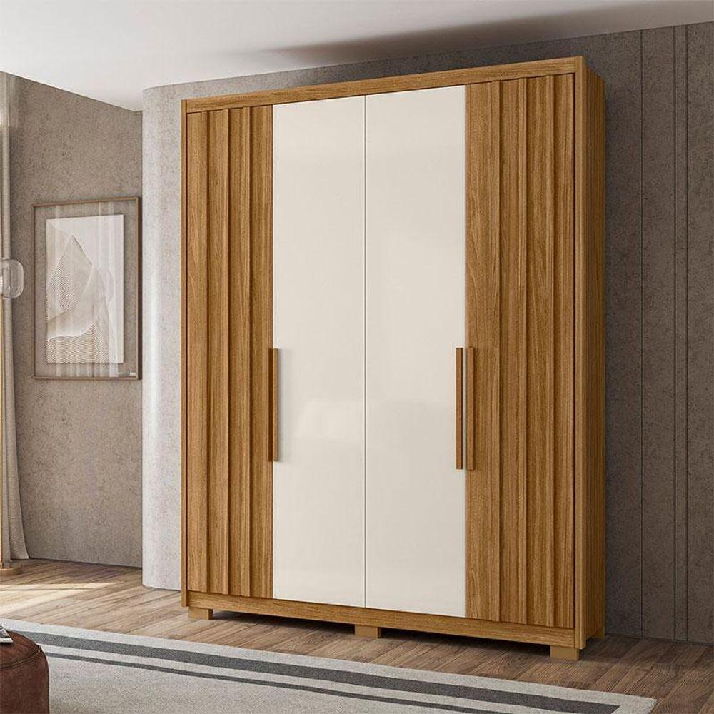 Guarda Roupa Solteiro Califórnia E Cômoda Georgia Freijó Off White - Moval - 8