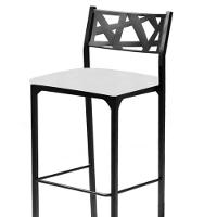 Kit 02 Banquetas Alta Com Encosto Luiza Gourmet Para Balcão Cozinha Suede Branco - Aurora Line - 7