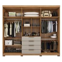 Guarda Roupa Casal Ambiente Giardino 6 Portas Amêndola Nude Prime Tx Com Espelho E Pés - Demóbile - 2