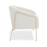 Poltrona Sala Industrial Alta Champanhe Kit 2 Stella Linho Cinza D03 - D'rossi - 6