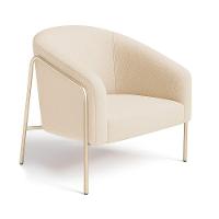 Poltrona Sala Industrial Alta Champanhe Kit 2 Stella Suede D03 - D'rossi Cor Bege - 3