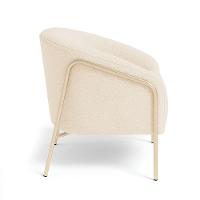 Poltrona Sala Industrial Alta Champanhe Kit 2 Stella Suede D03 - D'rossi Cor Bege