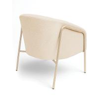 Poltrona Sala Industrial Alta Champanhe Kit 2 Stella Suede D03 - D'rossi Cor Bege - 5