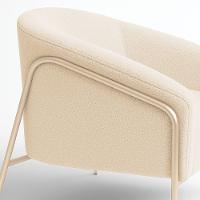 Poltrona Sala Industrial Alta Champanhe Kit 2 Stella Suede D03 - D'rossi Cor Bege - 6