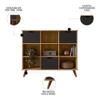 Nicho Organizador Retrô 3 Gavetas Freijó/preto - Qmovi - 3