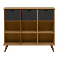 Nicho Organizador Retrô 3 Gavetas Freijó/preto - Qmovi - 5