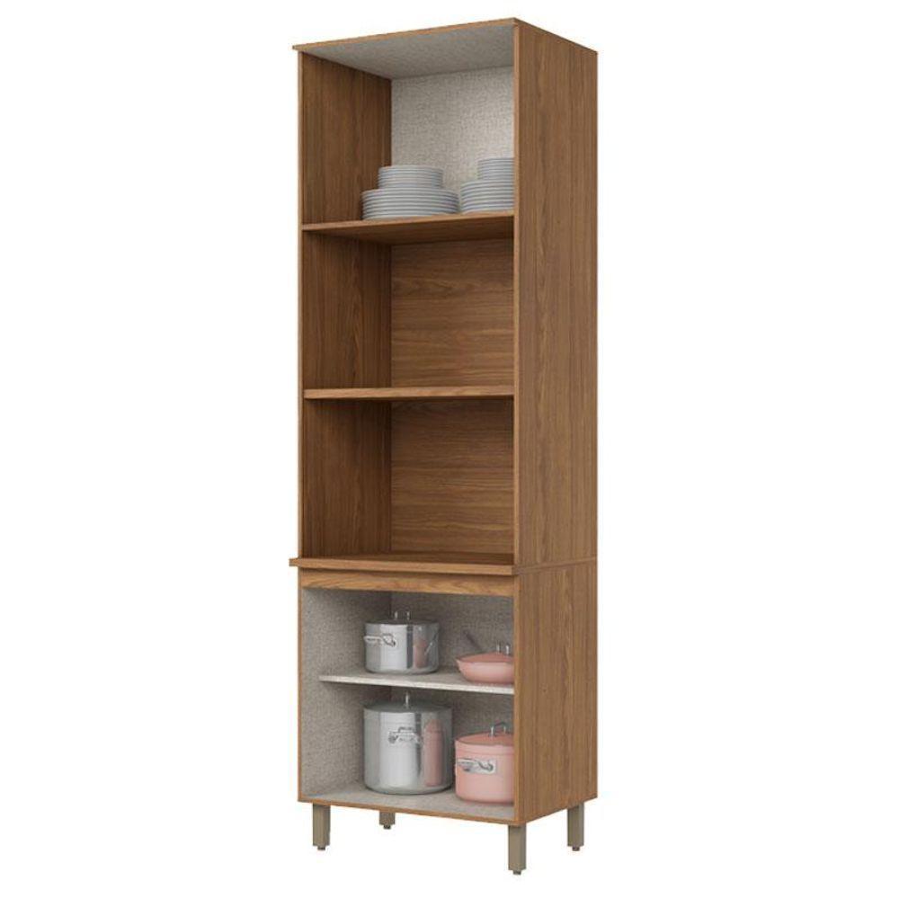 Armário Paneleiro Torre Quente 2 Fornos Ambiente Requinte Nature Nature Areia Hp - Henn - 3