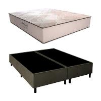 Cama Box Conjugado Queen Com Colchão 158x70x198 Supreme Malha D33 Gazin Cr35368 Bege Marrom - 2