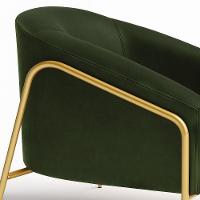 Poltrona Sala Industrial Alta Dourado Kit 2 Stella Sintético Pu D03 - D'rossi Cor Verde - 8