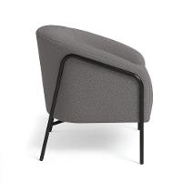 Poltrona Sala Industrial Alta Preto Kit 2 Stella Bouclê D03 - D'rossi Cor Grafite - 2