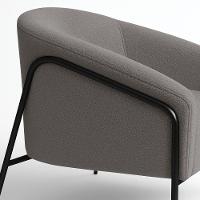 Poltrona Sala Industrial Alta Preto Stella Bouclê D03 - D'rossi Cor Grafite - 3