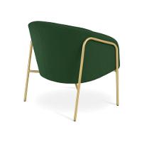Poltrona Sala Industrial Alta Dourado Stella Suede D03 - D'rossi Cor Verde - 6