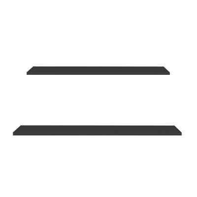 Prateleira Flutuante Para Cozinha Kit 2 Com Suporte Invisível Cp1 Yara Preto - Lumil