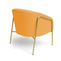 Poltrona Sala Industrial Alta Dourado Stella Bouclê D03 - D'rossi Cor Mostarda - 6