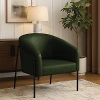 Poltrona Sala Industrial Alta Preto Stella Sintético Pu Verde D03 - D'rossi - 1