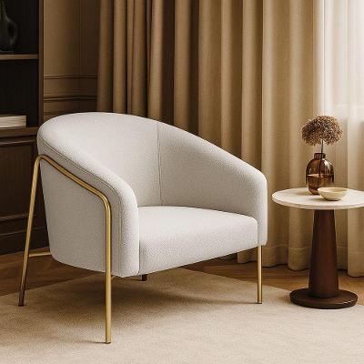 Poltrona Sala Industrial Alta Dourado Stella Bouclê D03 - D'rossi Cor Cinza