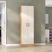 Armário Multiuso Bahamas 2 Portas Canelato Off White Atualle Canelato Rustico Com Off White - 2