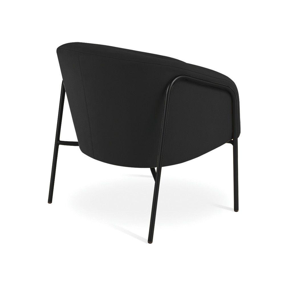 Poltrona Sala Industrial Alta Preto Stella Suede D03 - D'rossi Cor Preto - 6