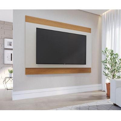 Painel Para Tv Suspenso Ambiente Nilo Off White Matte Freijó - Colibri
