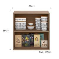 Armário Aéreo 58cm 1 Porta Etna Carvalho Oak/off White - Poliman - 5