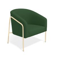 Poltrona Sala Industrial Alta Champanhe Kit 2 Stella Veludo Verde D03 - D'rossi - 5