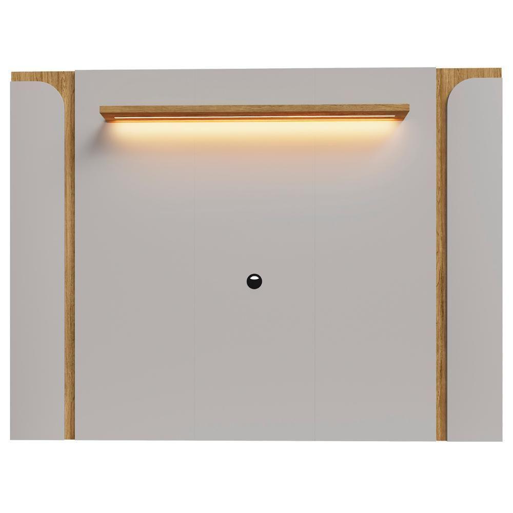 Painel TV 75 Polegadas Marina E Rack Com Led 180cm Ricky Off White Cinamomo B02 - Mpozenato - 8