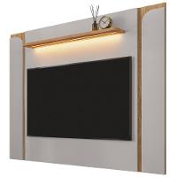 Painel TV 75 Polegadas Marina E Rack Com Led 180cm Ricky Off White Cinamomo B02 - Mpozenato - 6