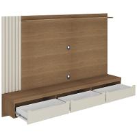 Painel TV 75 Polegadas E Bancada Suspensa Vale Cinamomo Off White A09 - Mpozenato - 5