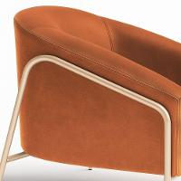 Poltrona Sala Industrial Alta Champanhe Stella Sintético Pu D03 - D'rossi Cor Nozes - 7