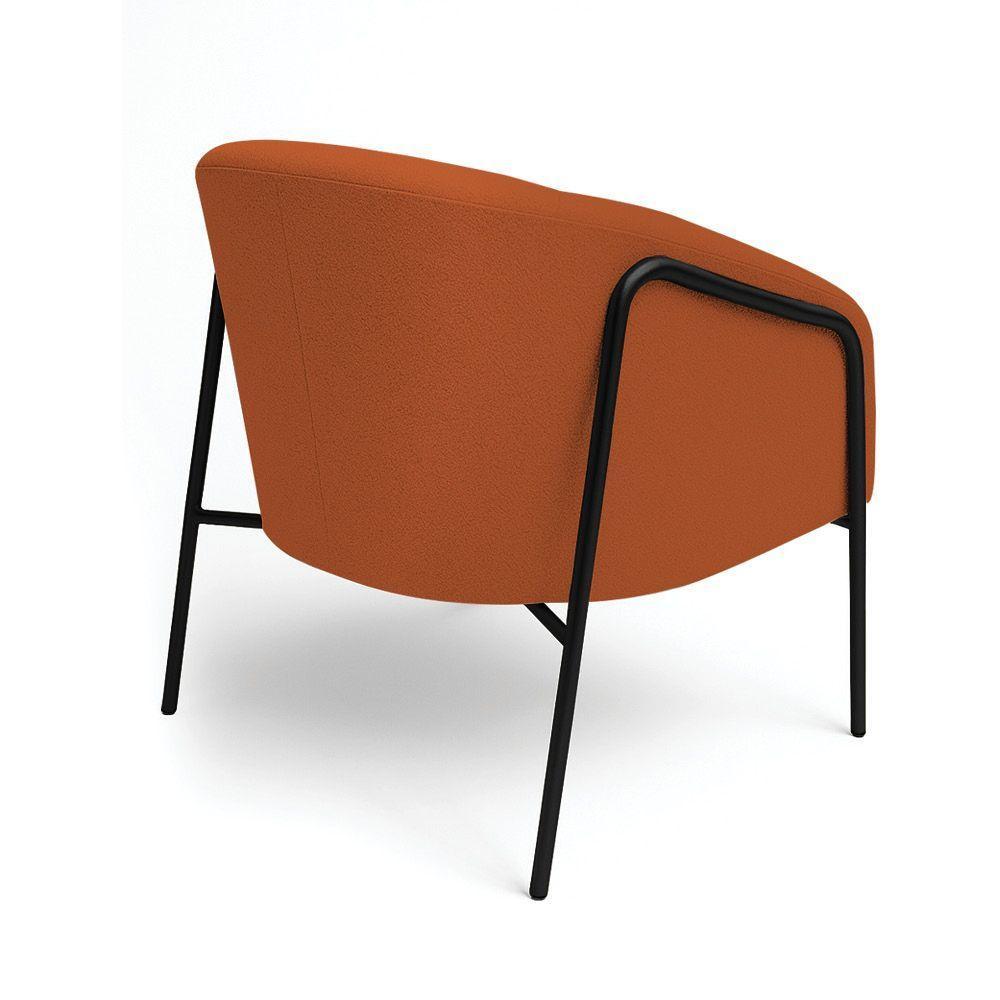 Poltrona Sala Industrial Alta Preto Kit 2 Stella Bouclê D03 - D'rossi Cor Terra - 7