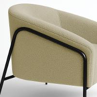 Poltrona Sala Industrial Alta Preto Stella Bouclê D03 - D'rossi Cor Pistache - 3